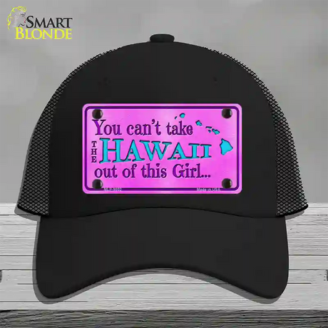 Hawaii Girl Novelty License Plate Hat Mesh / Black