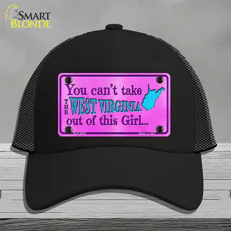 West Virginia Girl Novelty License Plate Hat Mesh / Black