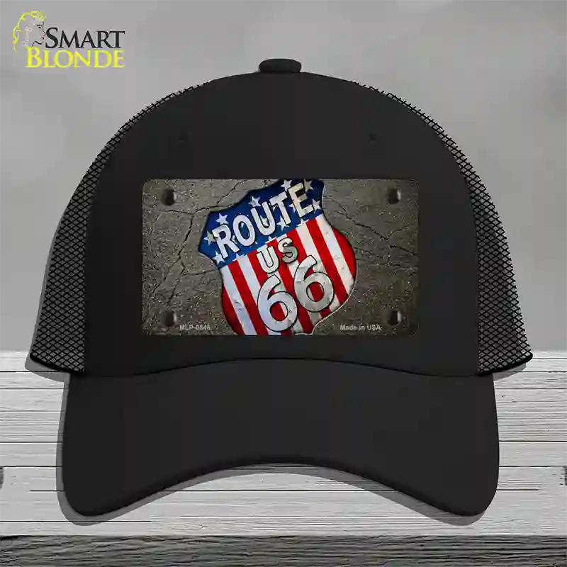 Asphalt Highway Novelty License Plate Hat Mesh / Black