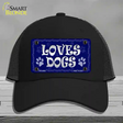 Loves Dogs Novelty License Plate Hat Mesh / Black