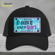 Hike Like A Girl Novelty License Plate Hat Mesh / Black