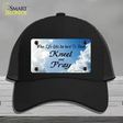 Clouds Novelty License Plate Hat Mesh / Black