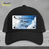 Clouds Novelty License Plate Hat Mesh / Black