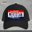 Meridian Idaho Novelty License Plate Hat Mesh / Black