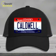 Caldwell Idaho Novelty License Plate Hat Mesh / Black