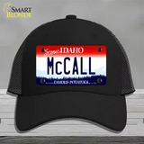 McCall Idaho Novelty License Plate Hat Mesh / Black