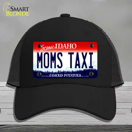 Moms Taxi Idaho Novelty License Plate Hat Mesh / Black