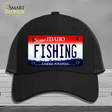 Fishing Idaho Novelty License Plate Hat Mesh / Black