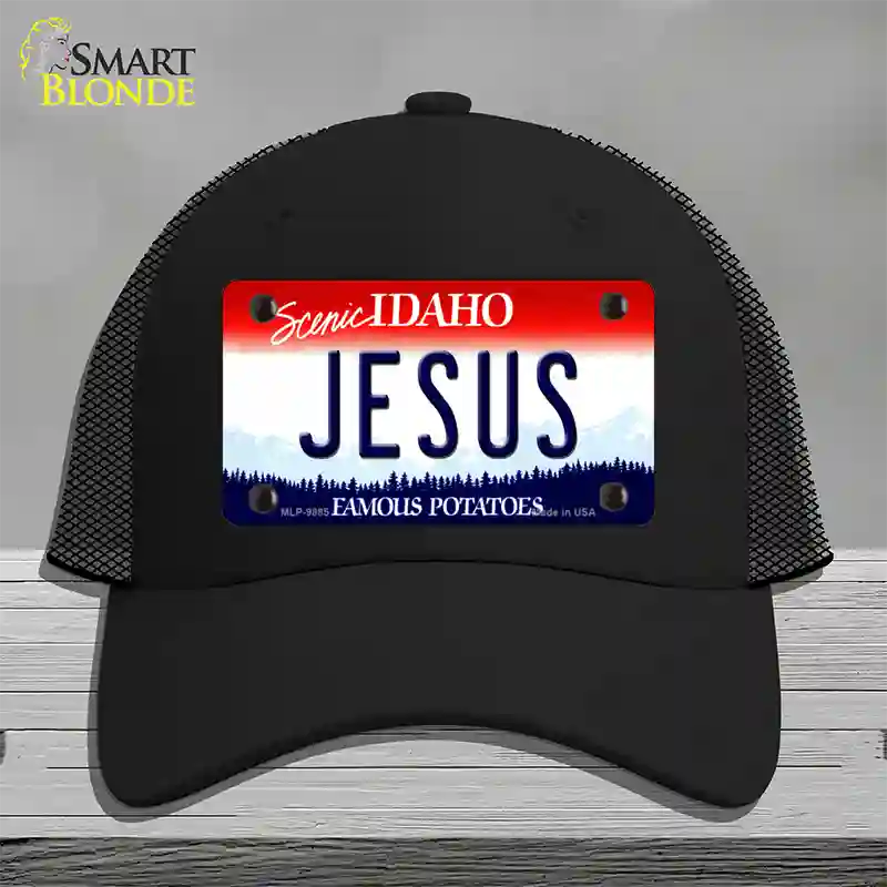 Jesus Idaho Novelty License Plate Hat Mesh / Black