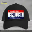 Spoiled Idaho Novelty License Plate Hat Mesh / Black