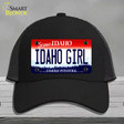 Idaho Girl Idaho Novelty License Plate Hat Mesh / Black