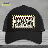 Caution Teenage Driver Novelty License Plate Hat Mesh / Black