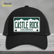 Castle Rock Colorado Novelty License Plate Hat Mesh / Black