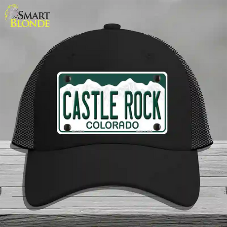 Castle Rock Colorado Novelty License Plate Hat Mesh / Black