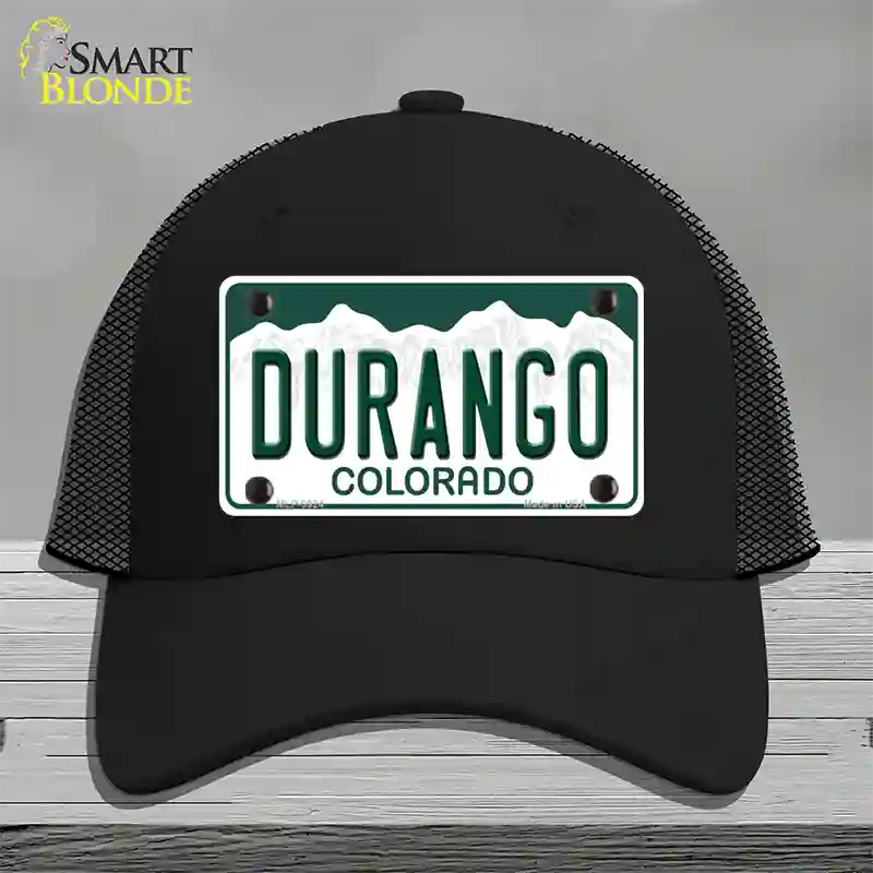 Durango Colorado Novelty License Plate Hat Mesh / Black