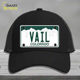 Vail Colorado Novelty License Plate Hat Mesh / Black