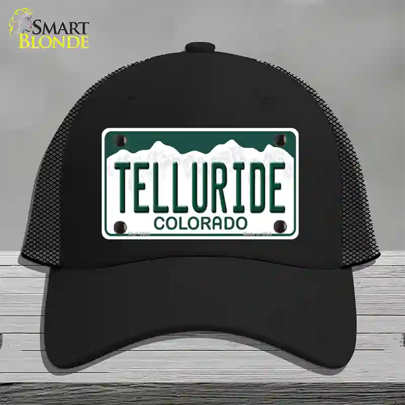 Telluride Colorado Novelty License Plate Hat Mesh / Black