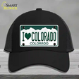 I Love Colorado Novelty License Plate Hat Mesh / Black