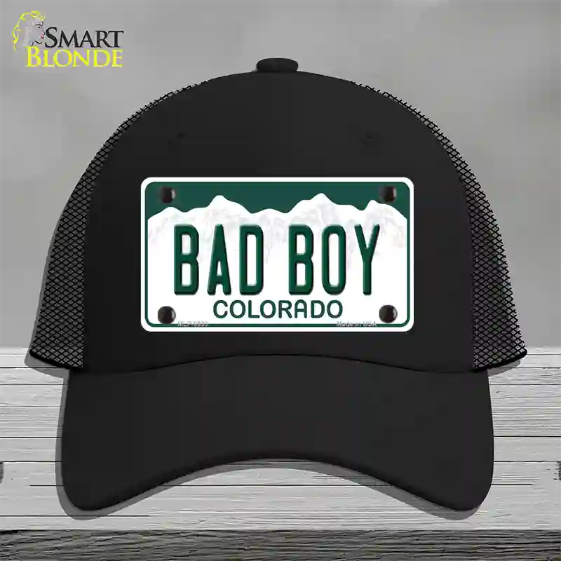 Bad Boy Colorado Novelty License Plate Hat Mesh / Black