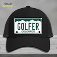 Golfer Colorado Novelty License Plate Hat Mesh / Black