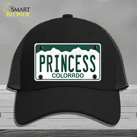 Princess Colorado Novelty License Plate Hat Mesh / Black