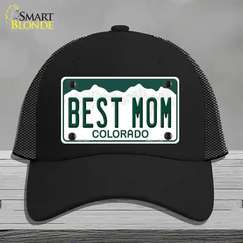 Best Mom Colorado Novelty License Plate Hat Mesh / Black