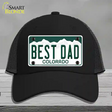 Best Dad Colorado Novelty License Plate Hat Mesh / Black