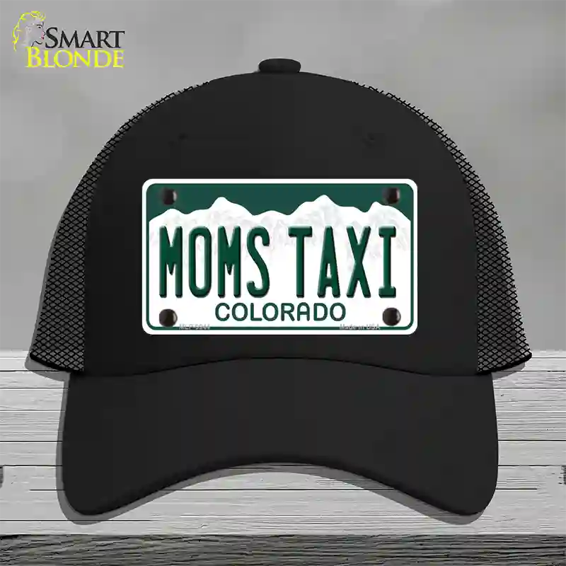 Moms Taxi Colorado Novelty License Plate Hat Mesh / Black