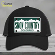 Snow Country Colorado Novelty License Plate Hat Mesh / Black