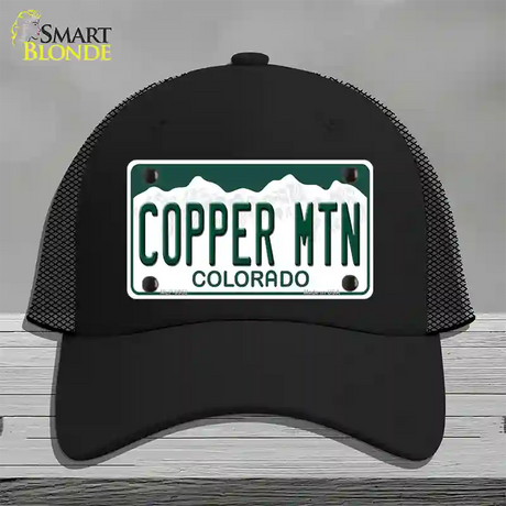 Copper Mountain Colorado Novelty License Plate Hat Mesh / Black