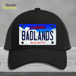 Badlands South Dakota Novelty License Plate Hat Mesh / Black