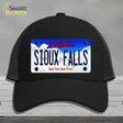 Sioux Falls South Dakota Novelty License Plate Hat Mesh / Black