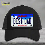 Best Dad South Dakota Novelty License Plate Hat Mesh / Black