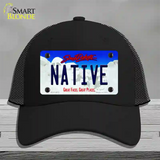 Native South Dakota Novelty License Plate Hat Mesh / Black