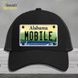 Mobile Alabama Novelty License Plate Hat Mesh / Black