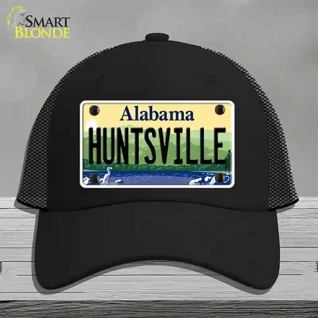 Huntsville Alabama Novelty License Plate Hat Mesh / Black