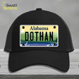 Dothan Alabama Novelty License Plate Hat Mesh / Black