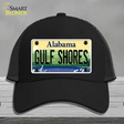 Gulf Shores Alabama Novelty License Plate Hat Mesh / Black