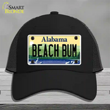 Beach Bum Alabama Novelty License Plate Hat Mesh / Black