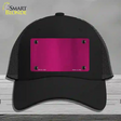 Pink Metallic Solid Novelty License Plate Hat Mesh / Black