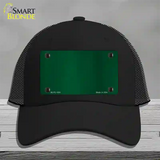 Green Metallic Solid Novelty License Plate Hat Mesh / Black