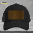 Brown Metallic Solid Novelty License Plate Hat Mesh / Black