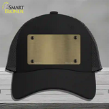 Gold Metallic Solid Novelty License Plate Hat Mesh / Black