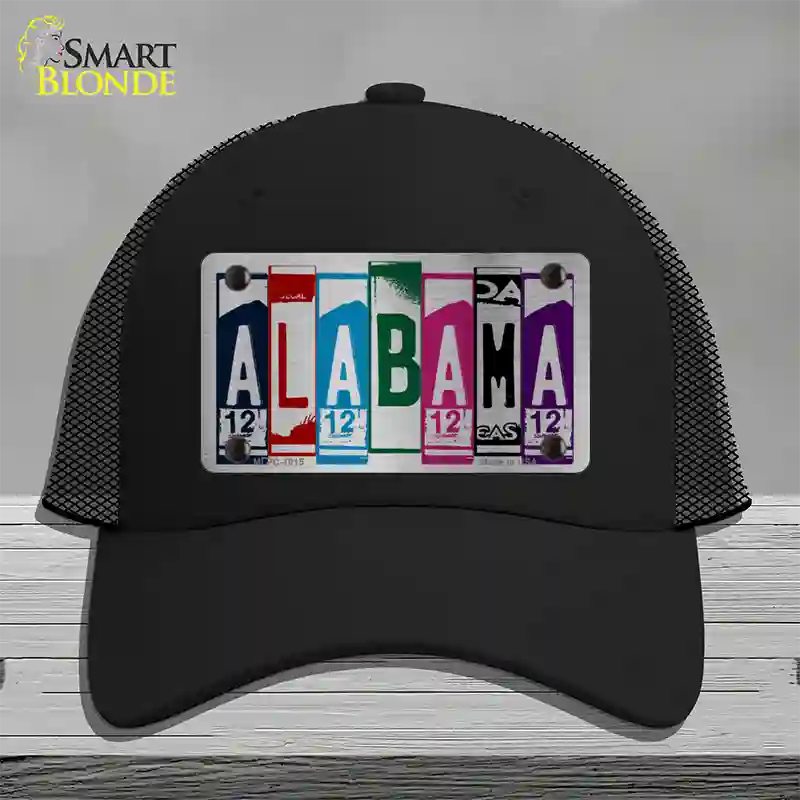 Alabama License Plate Art Novelty License Plate Hat Mesh / Black