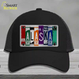 Alaska License Plate Art Novelty License Plate Hat Mesh / Black