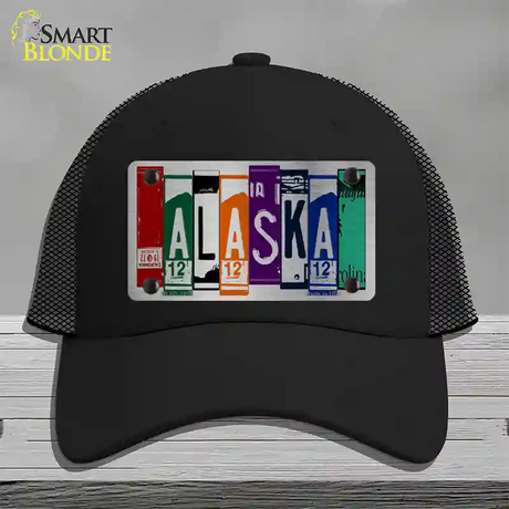 Alaska License Plate Art Novelty License Plate Hat Mesh / Black