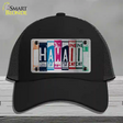 Hawaii License Plate Art Novelty License Plate Hat Mesh / Black