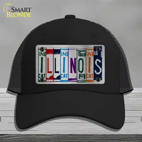 Illinois License Plate Art Novelty License Plate Hat Mesh / Black