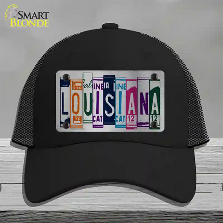 Louisiana License Plate Art Novelty License Plate Hat Mesh / Black