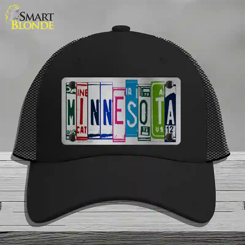 Minnesota License Plate Art Novelty License Plate Hat Mesh / Black